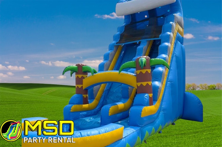 22 ft high Blue spring water slide