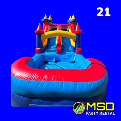 SUMMER BOUNCE DUAL LANE with pool
