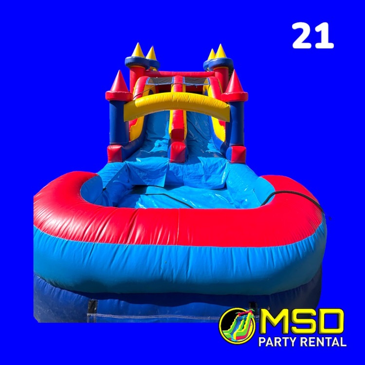 SUMMER BOUNCE DUAL LANE with pool