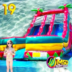 19FT DUAL LANE WATER SLIDE